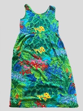 Vintage Jams World “Sea Flower” Floral Maxi Dress Medium